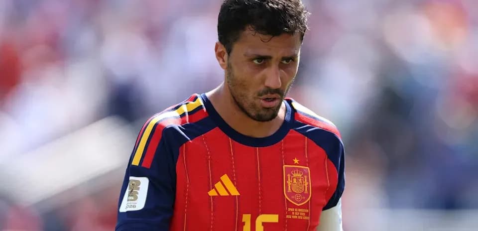Player wearing Spain jersey during match action