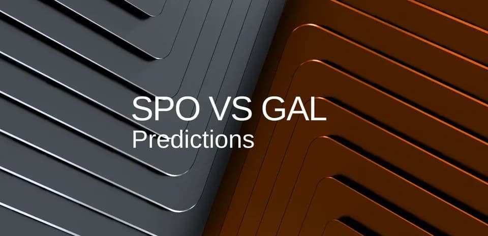 Graphic showing SPO vs GAL match predictions
