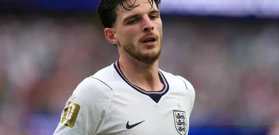 Player wearing England jersey during match