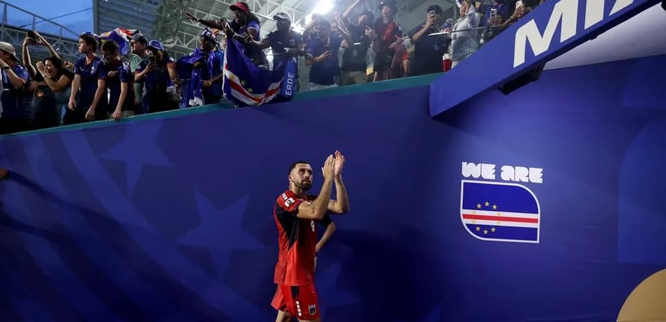 Player acknowledging fans after the match
