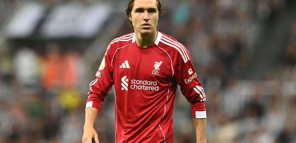 Player wearing Liverpool kit during a match