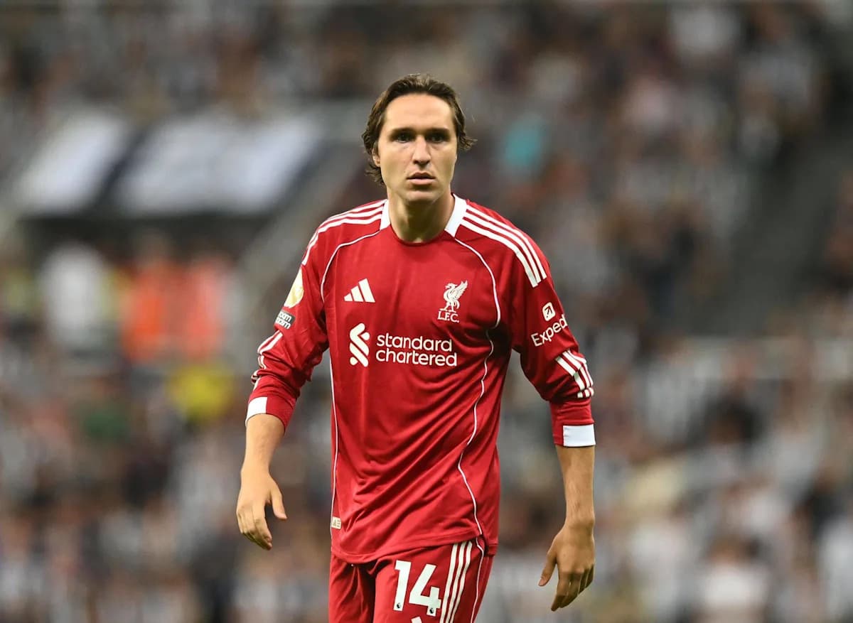 Player wearing Liverpool kit during a match
