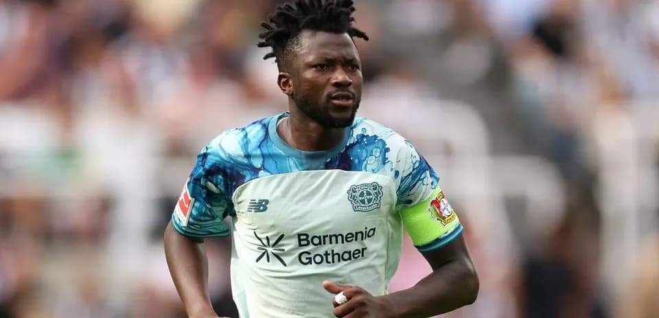 Player wearing Bayer Leverkusen jersey during match