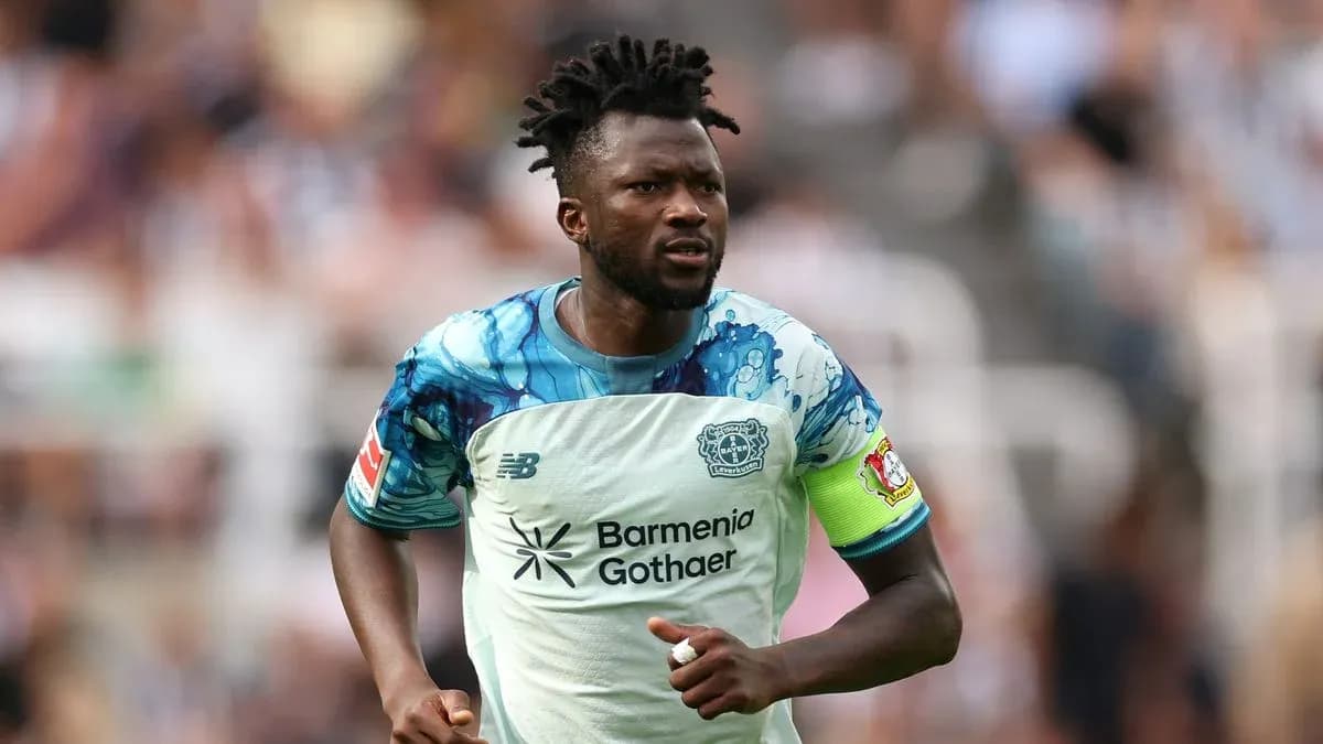 Player wearing Bayer Leverkusen jersey during match
