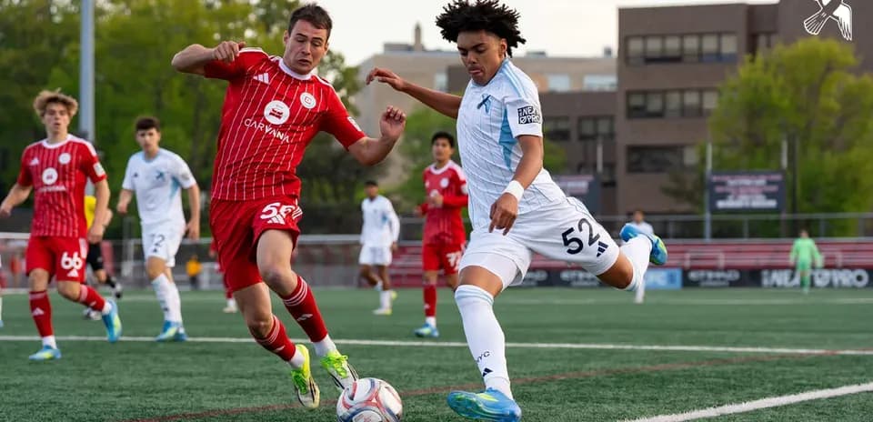 New York City II player challenges Chicago Fire II player