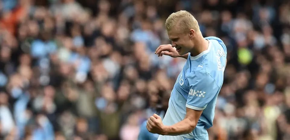 Player celebrating after scoring a goal