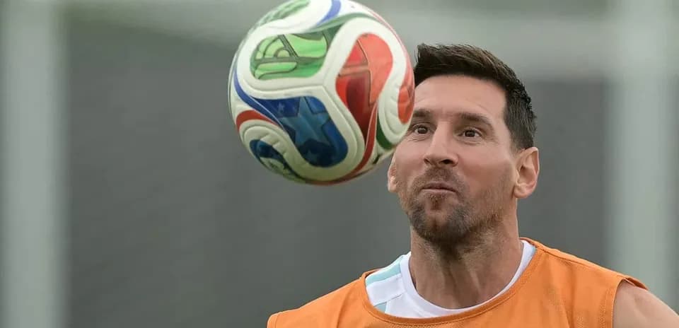 Player juggling a soccer ball during training session