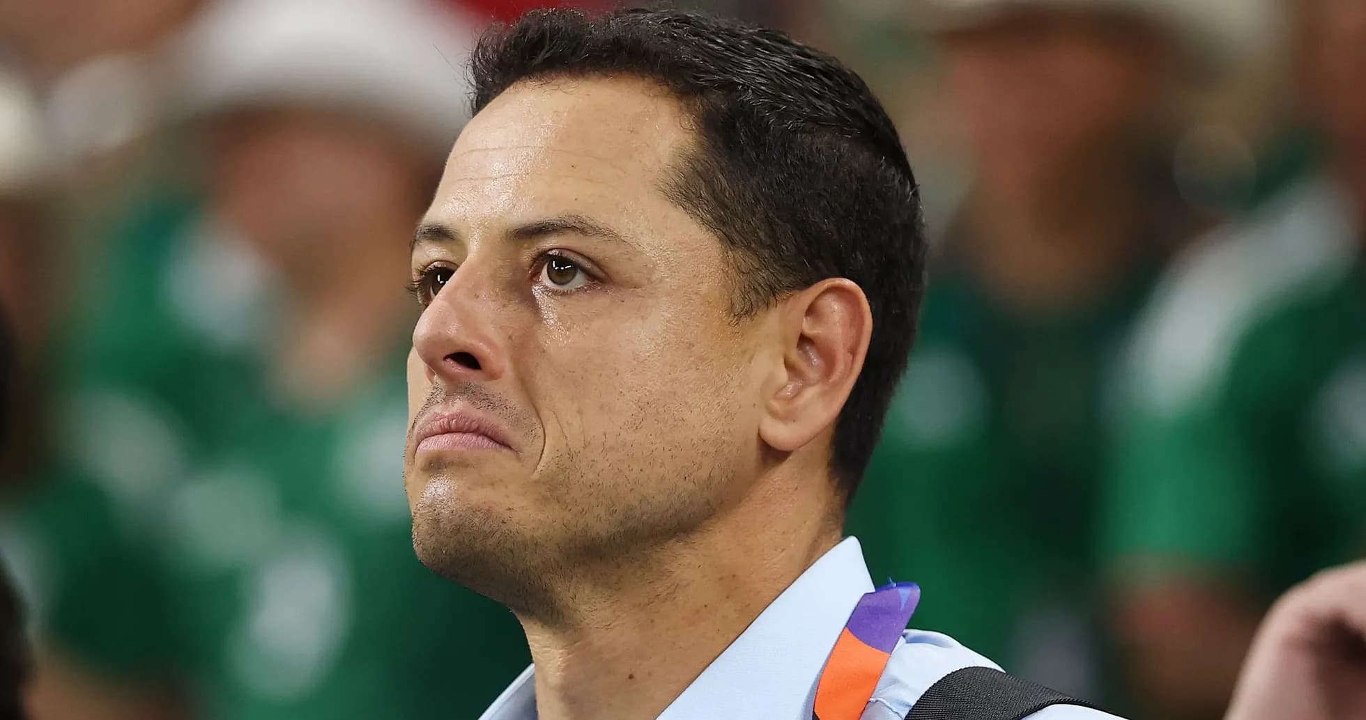 Player with tearful expression during event