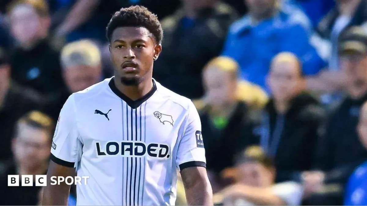 Player in Derby County kit during match