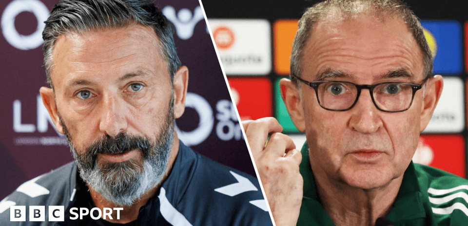 Two football managers during a press conference