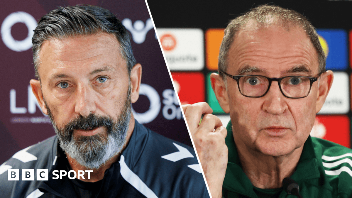 Two football managers during a press conference