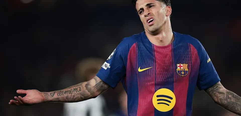 Barcelona player gesturing during a match