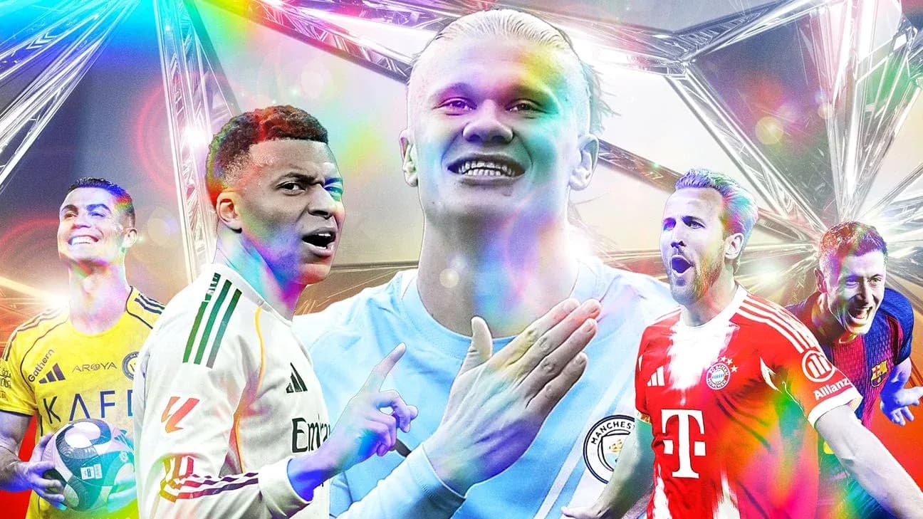 Famous football players in colorful graphic design