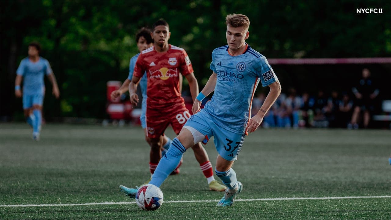 Player from New York City II taking a shot