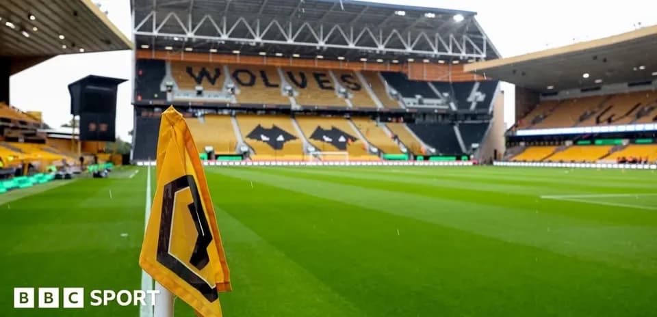 View of Molineux Stadium with corner flag