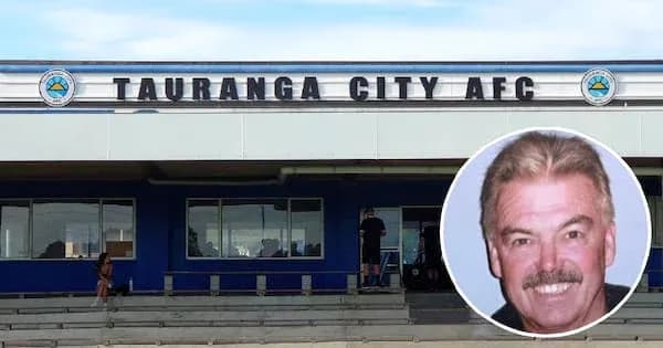 Tauranga City AFC club building with people outside