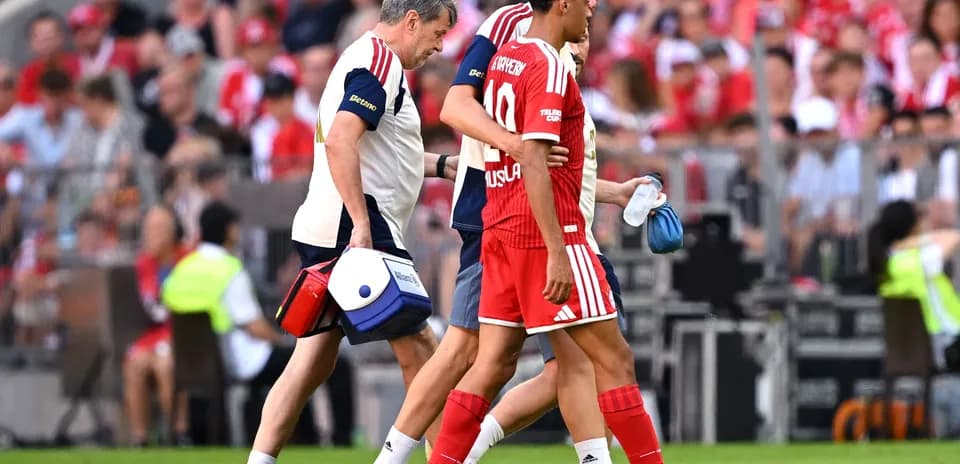 Player receiving medical attention during match