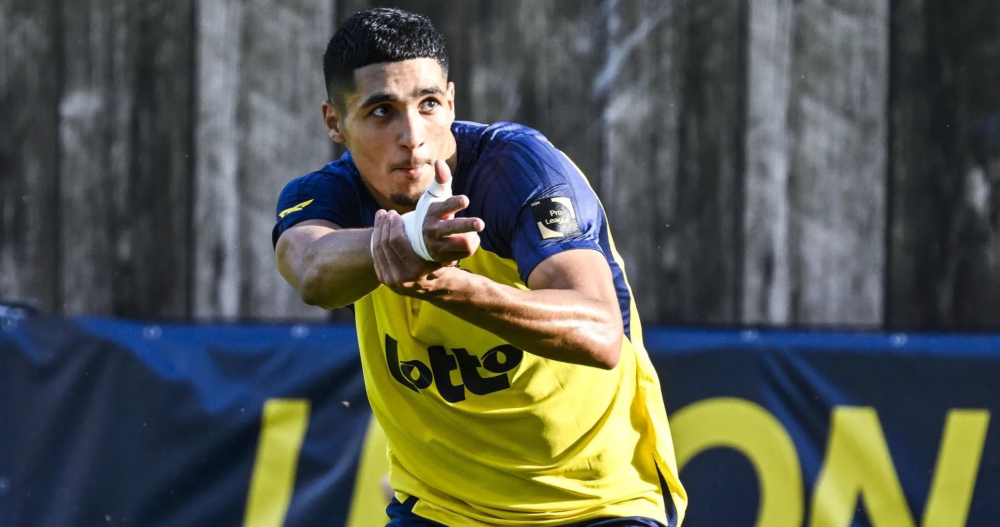 Player performing a training drill with ball
