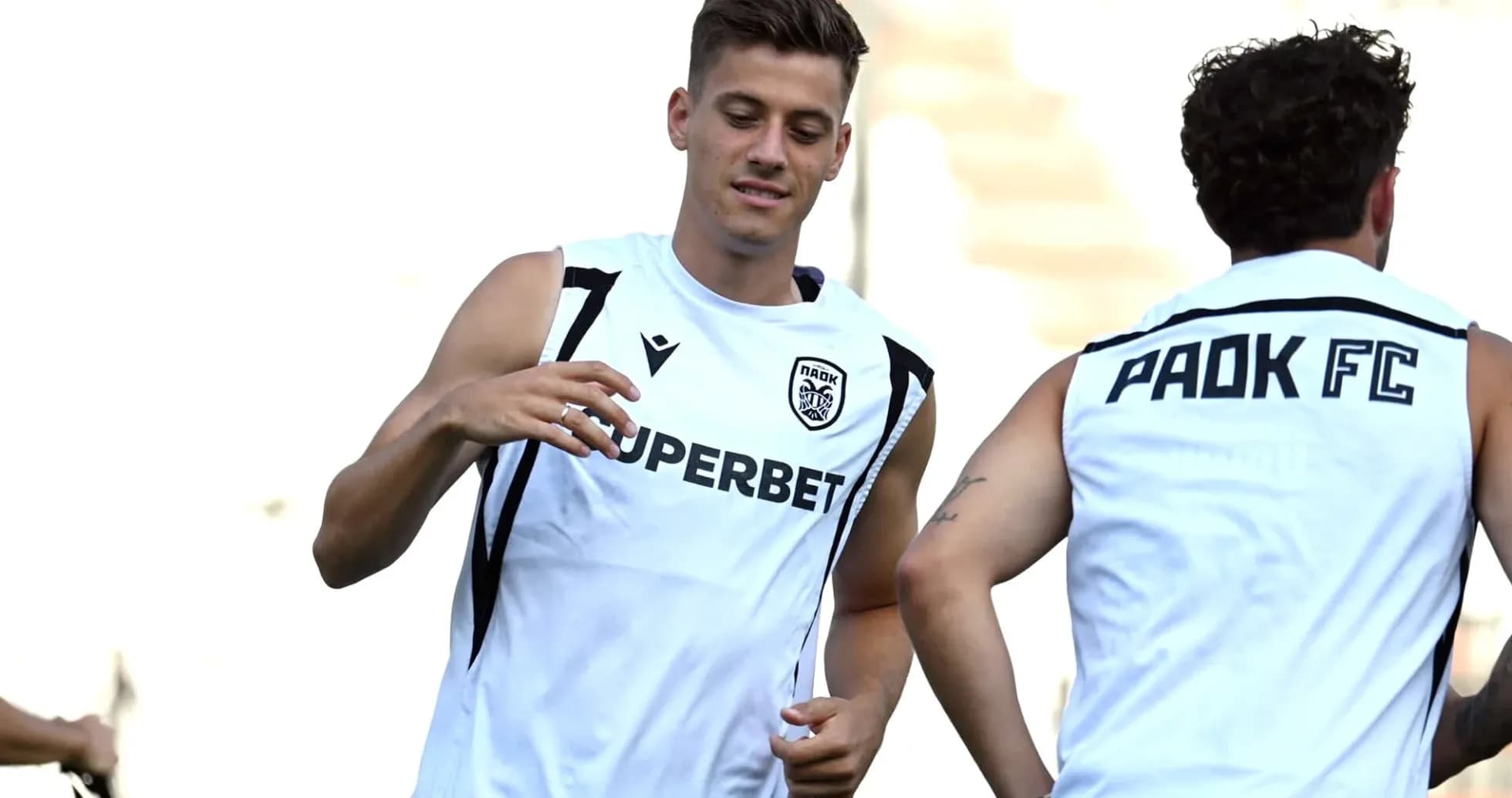 PAOK players training before Europa League match