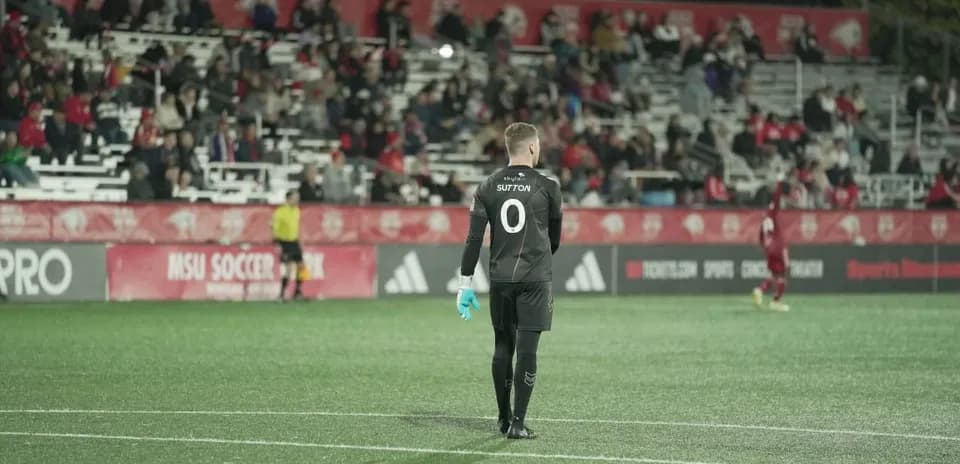 Goalkeeper in action during MLS Next Pro match