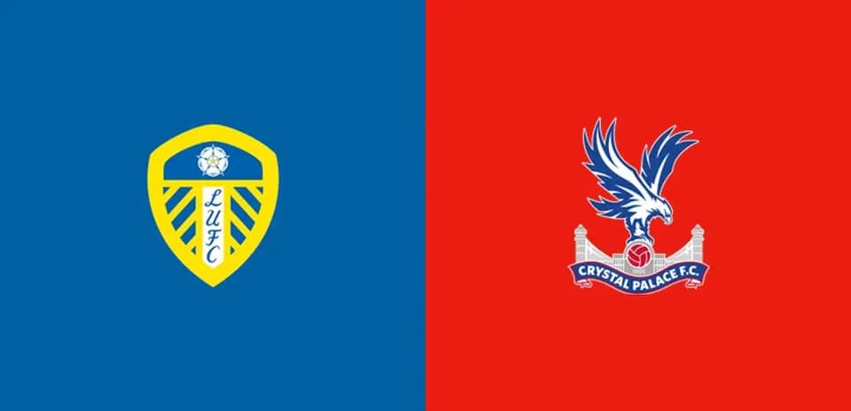 Logos of Leeds United and Crystal Palace FC
