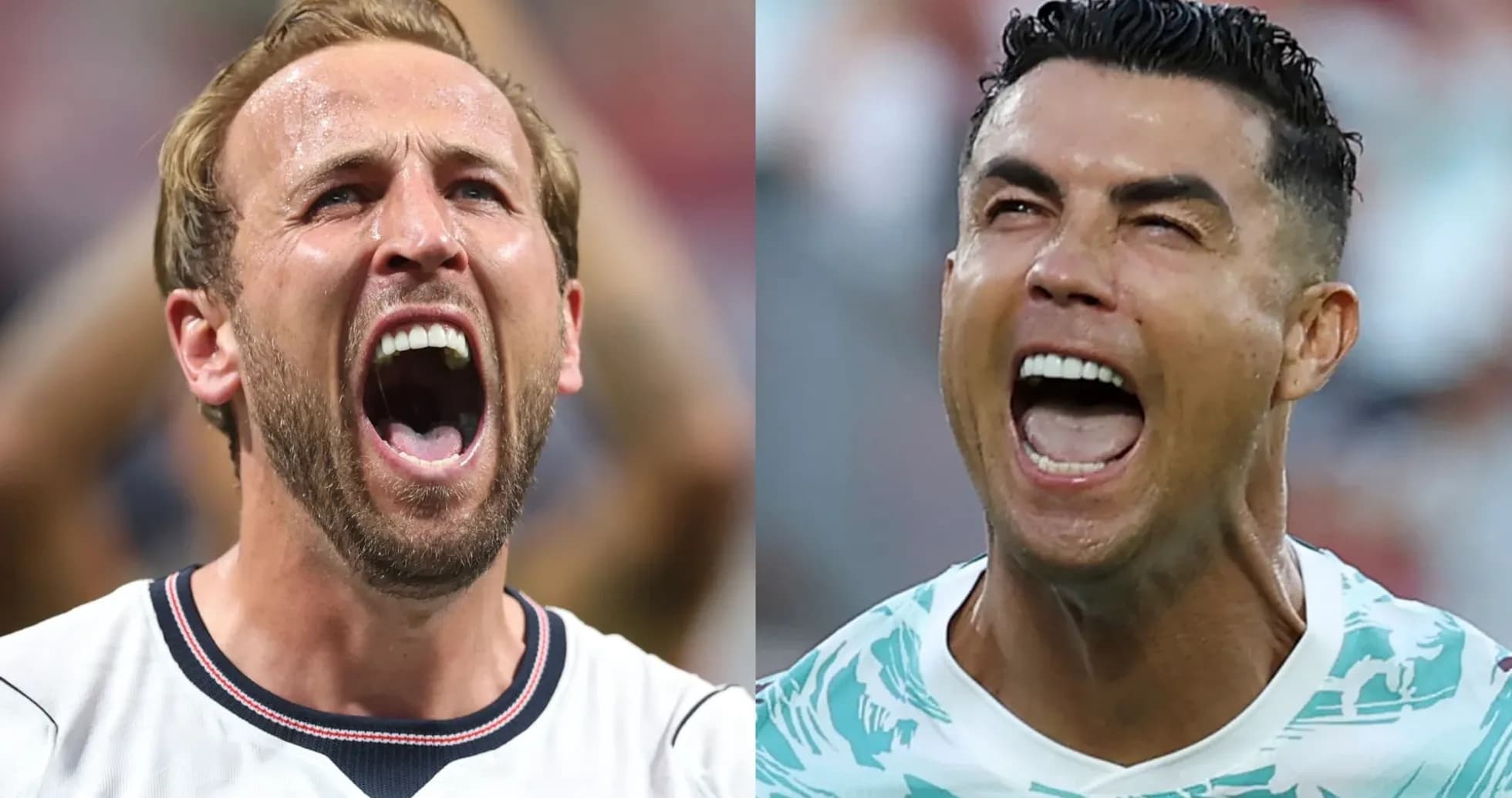 Harry Kane and Cristiano Ronaldo celebrating goals