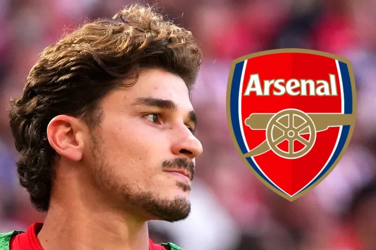 Player with Arsenal logo in background