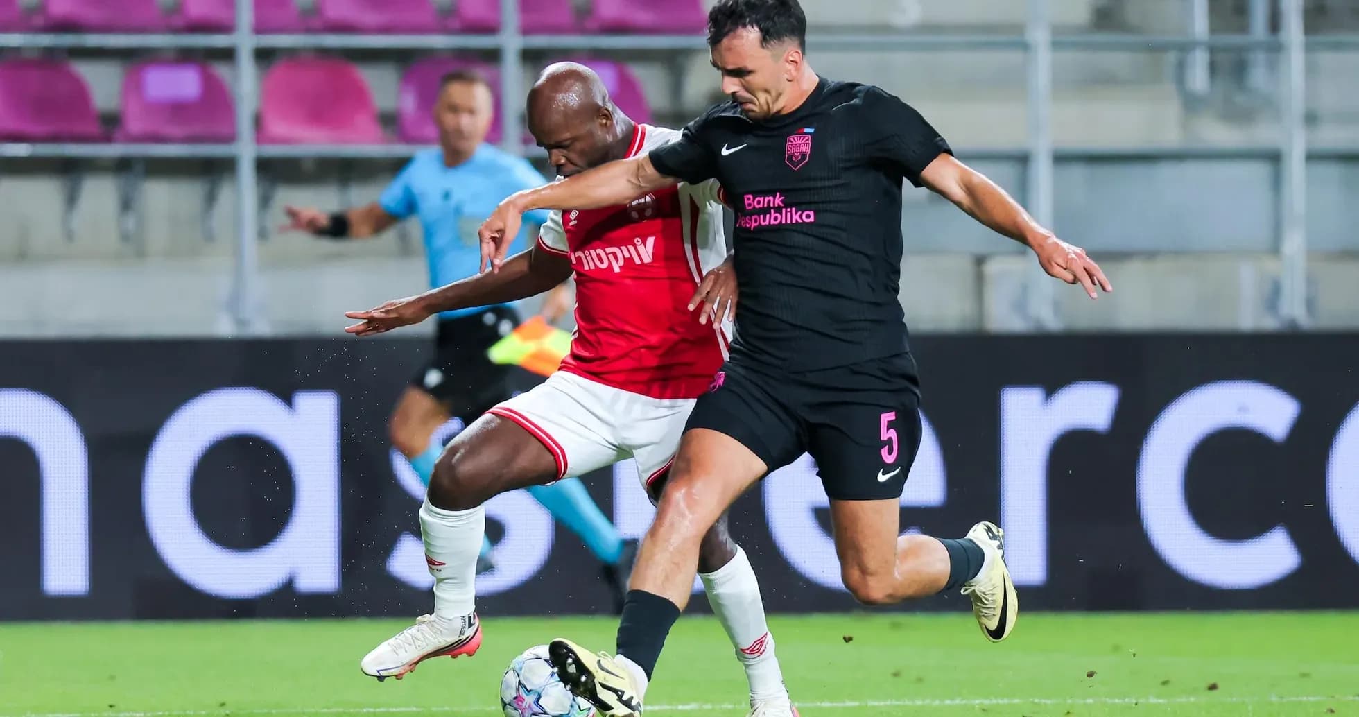Players from Sabah FA and Hapoel Beer Sheva competing