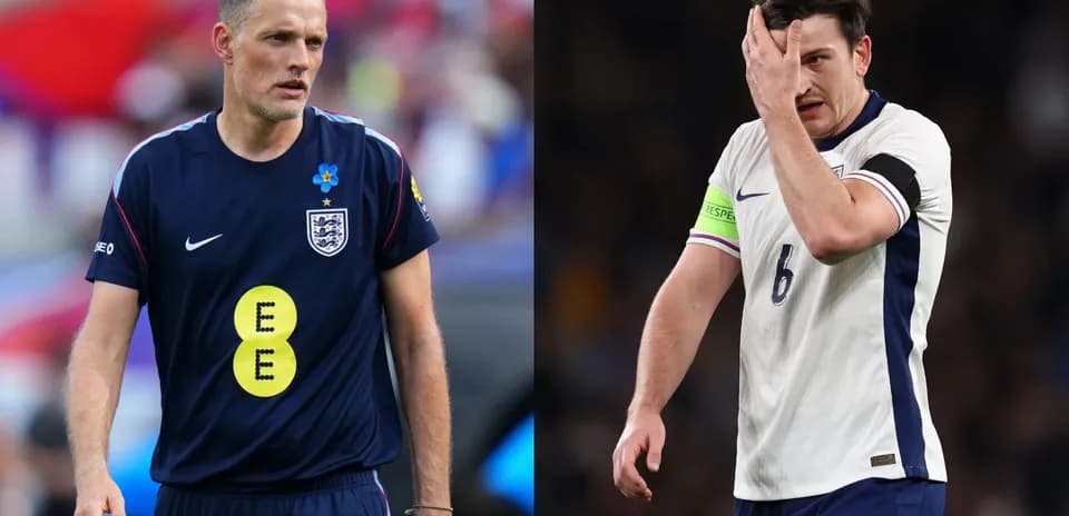 Two football players during a match in England