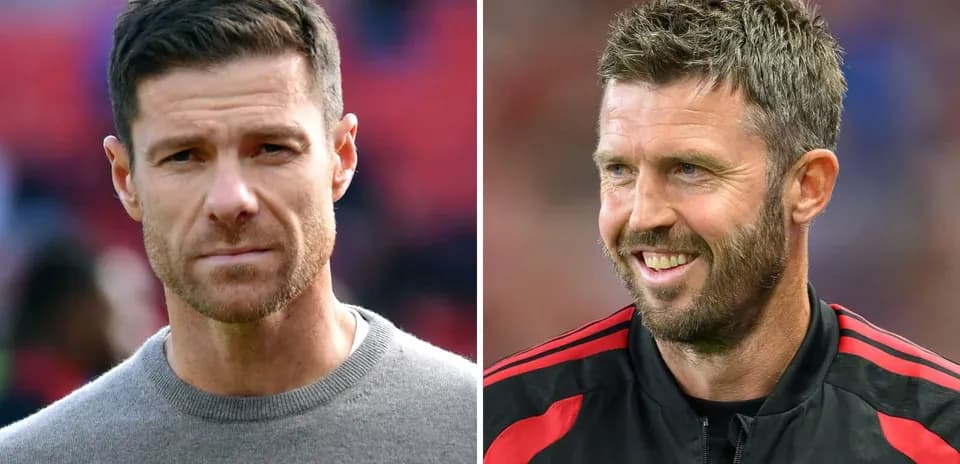 Two football coaches posed side by side