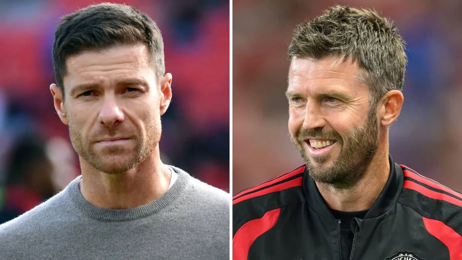 Two football coaches posed side by side