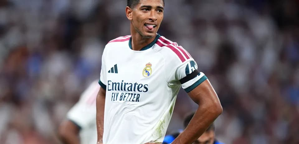 Player wearing Real Madrid kit during match
