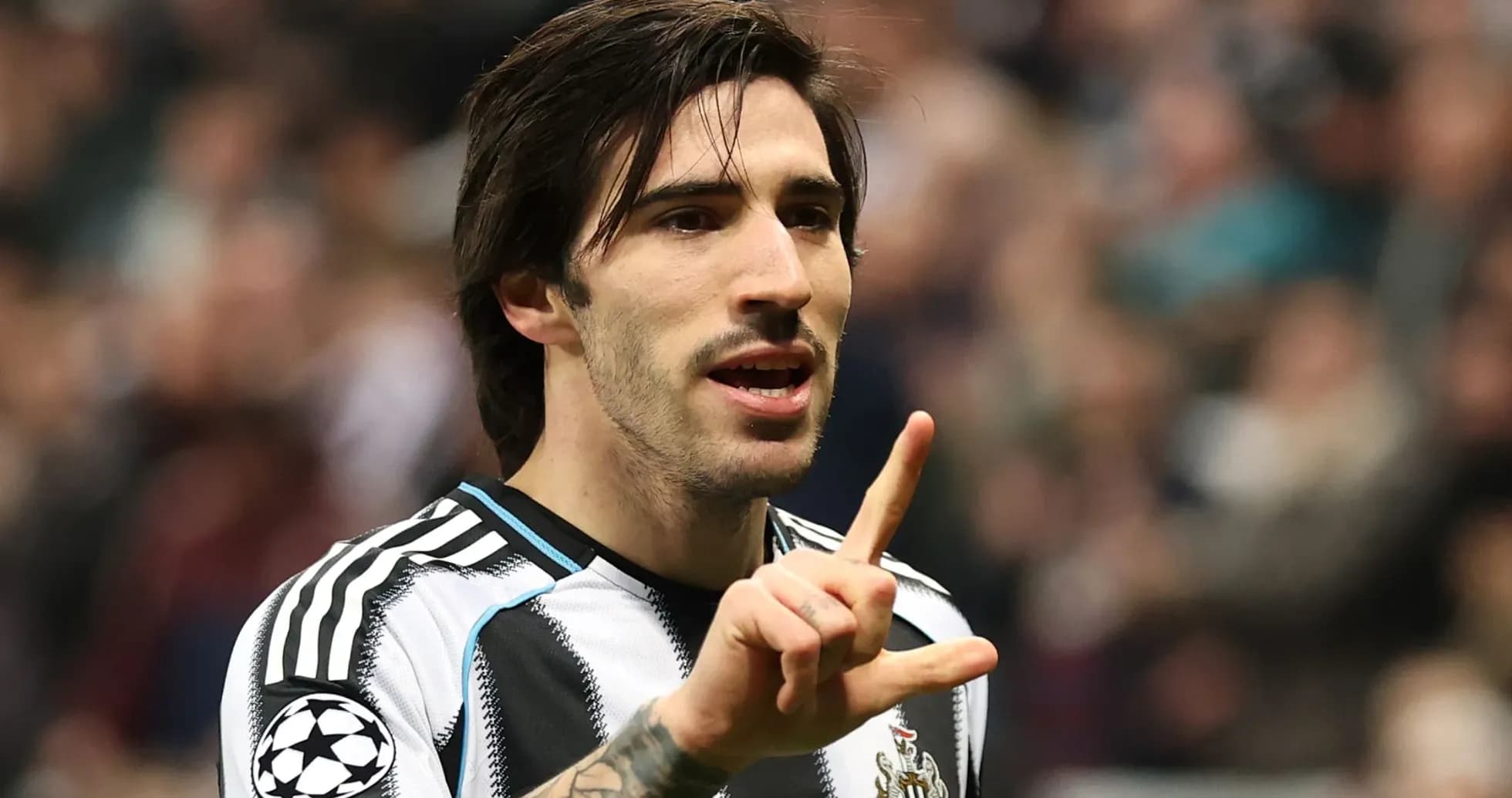 Player gesturing during a football match