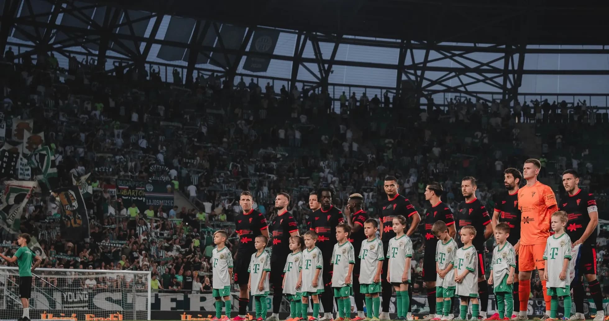 Gornik Zabrze and Ferencvarosi teams lineup