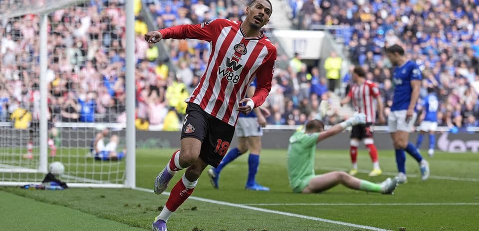 Sunderland player celebrating after scoring a goal