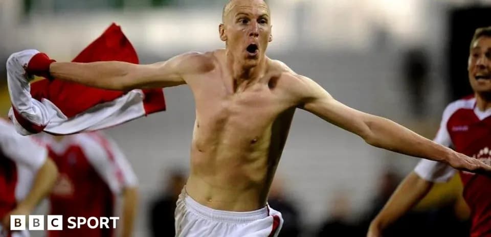 Player celebrating after scoring a goal