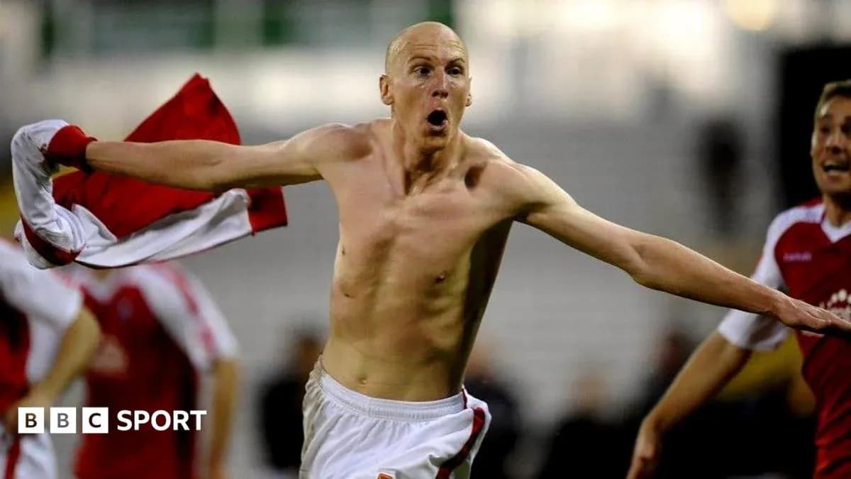 Player celebrating after scoring a goal