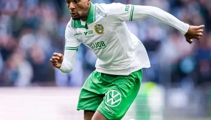 Player sprinting on the field during a match