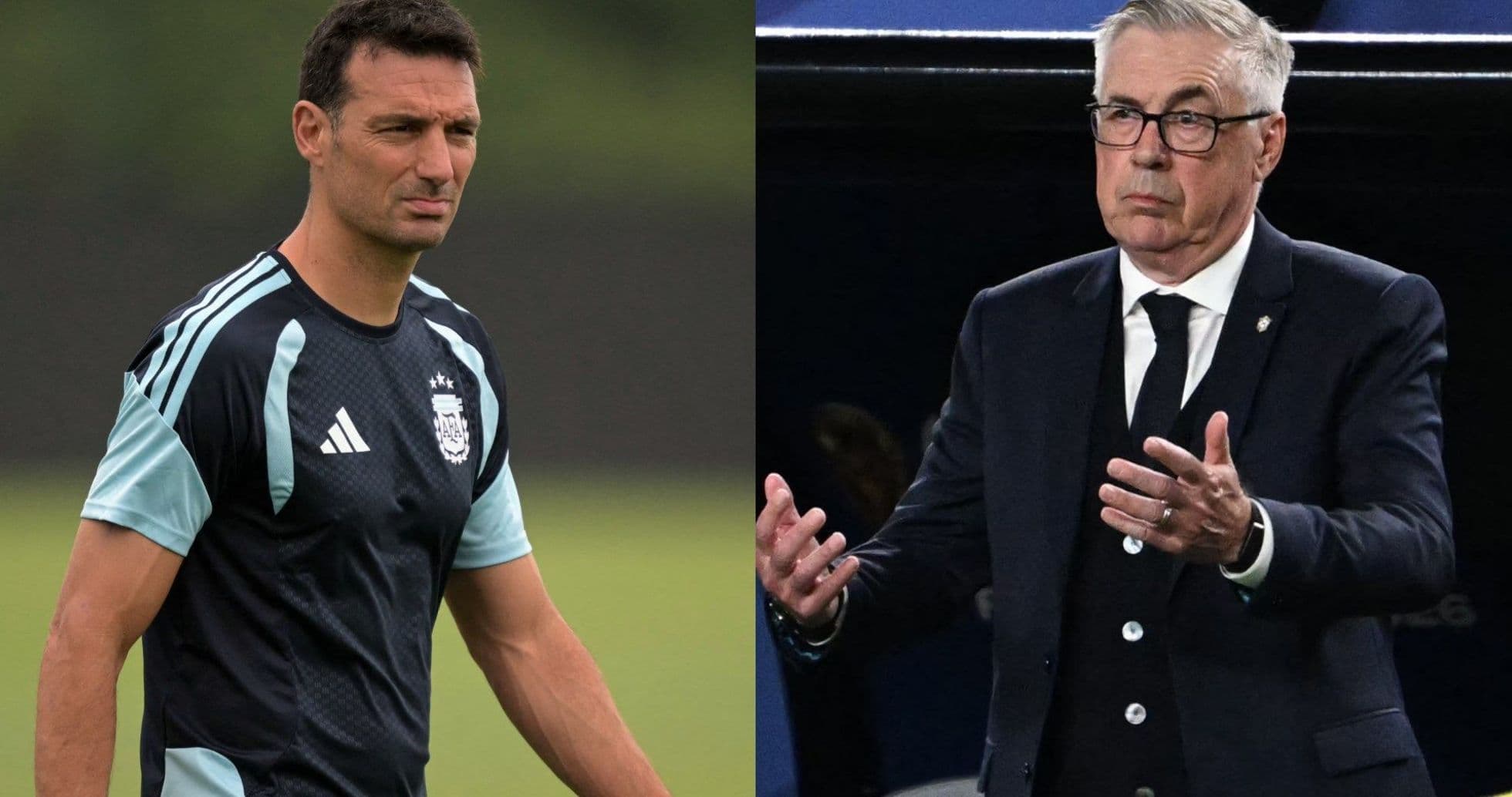 Two football coaches during match preparations