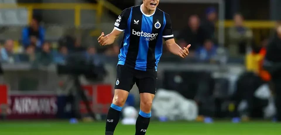 Player gesturing during match on the field