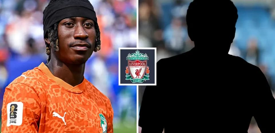 Player in orange jersey with Liverpool logo overlay