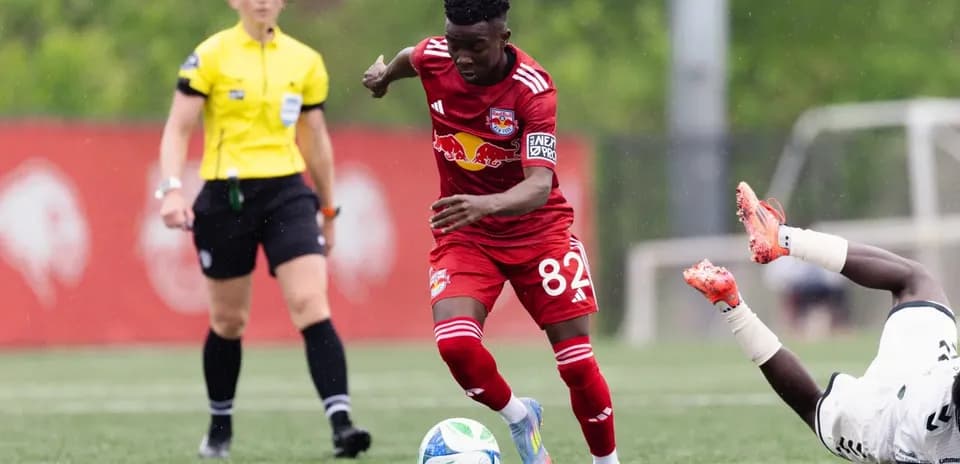 New York RB II player dribbling during match