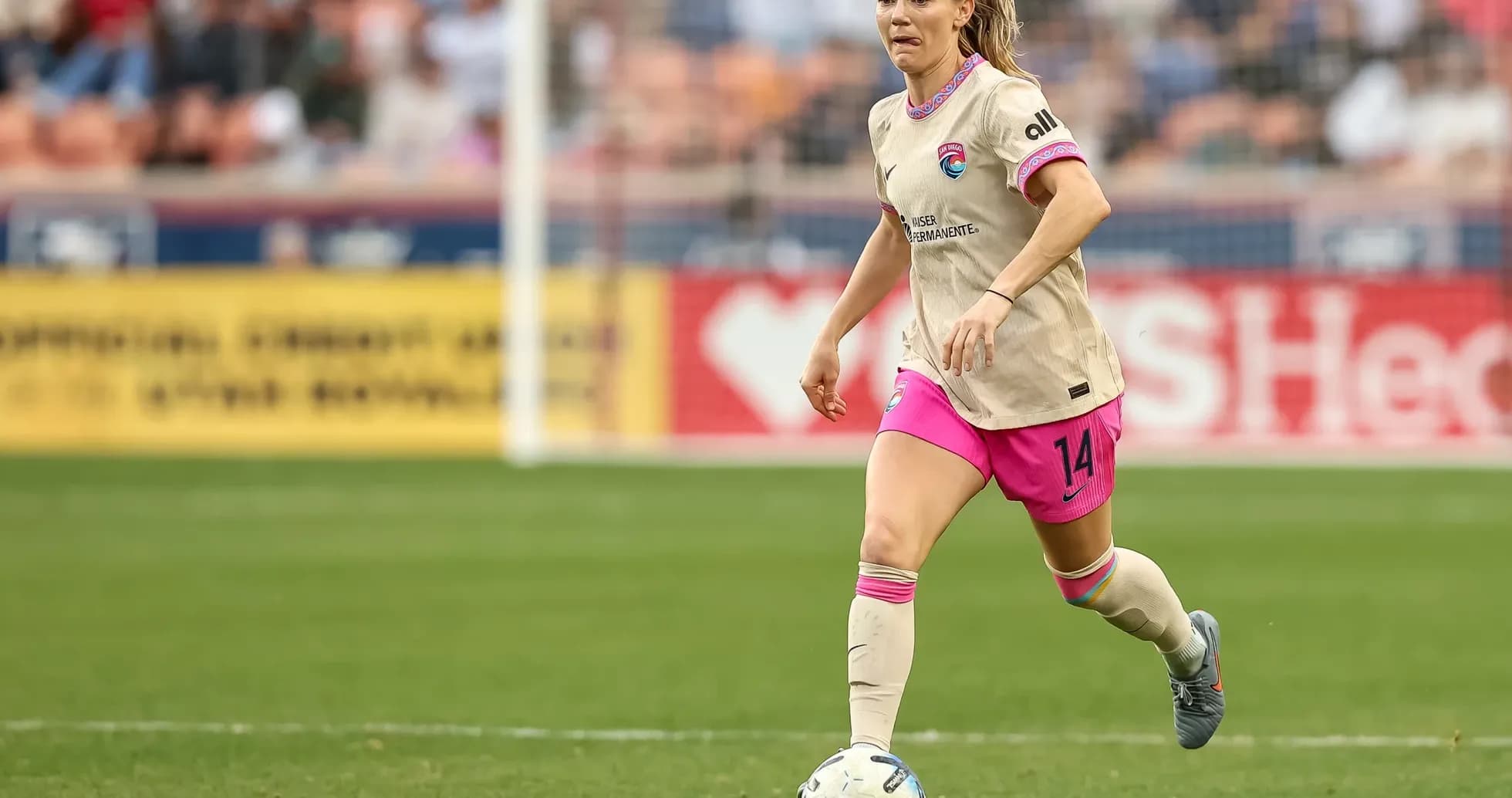 Player in action during Houston Dash match