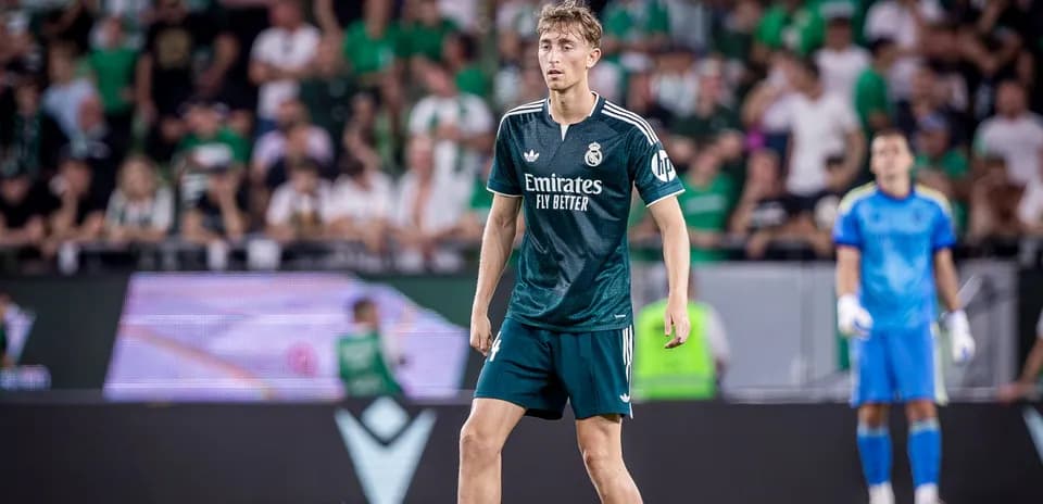 Real Madrid player on the field during match