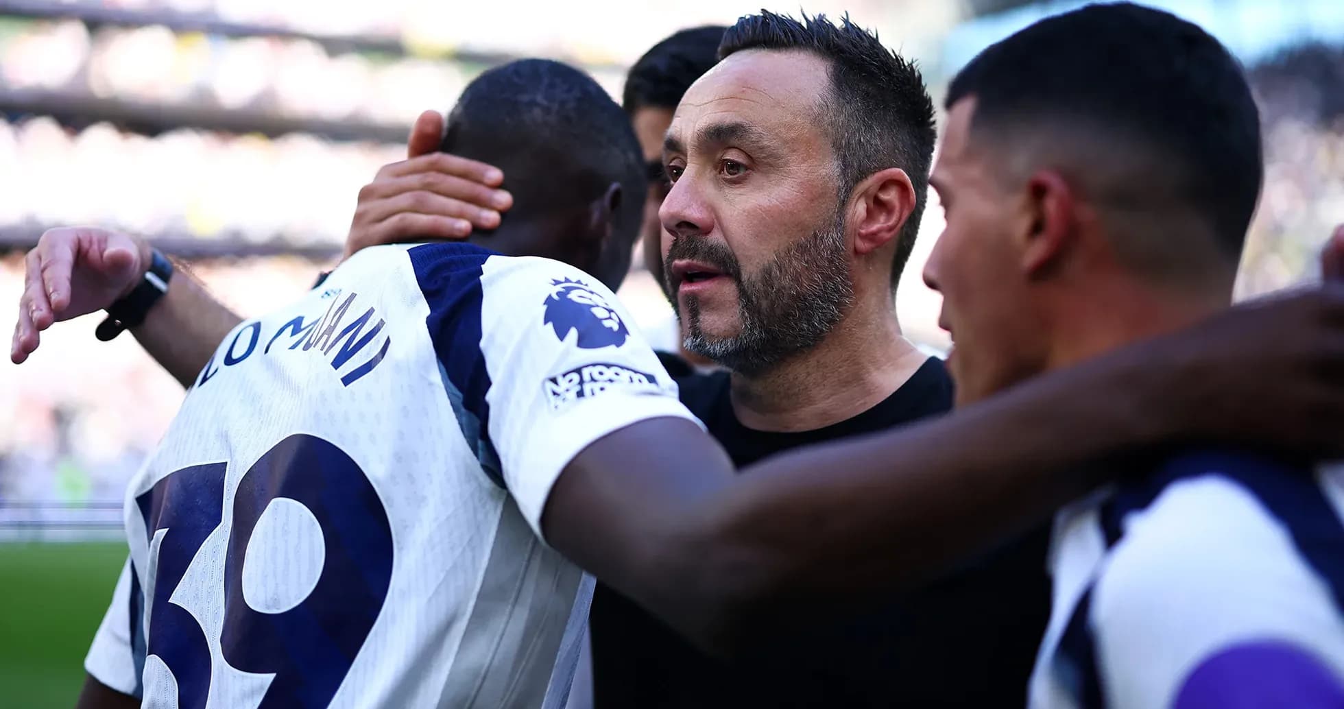 Players celebrating after Premier League match