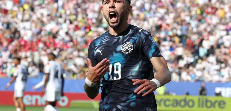 Paraguayan player celebrating during a match