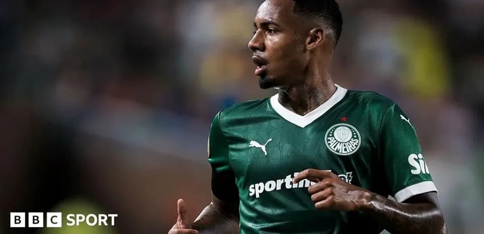 Player in green Palmeiras jersey during match