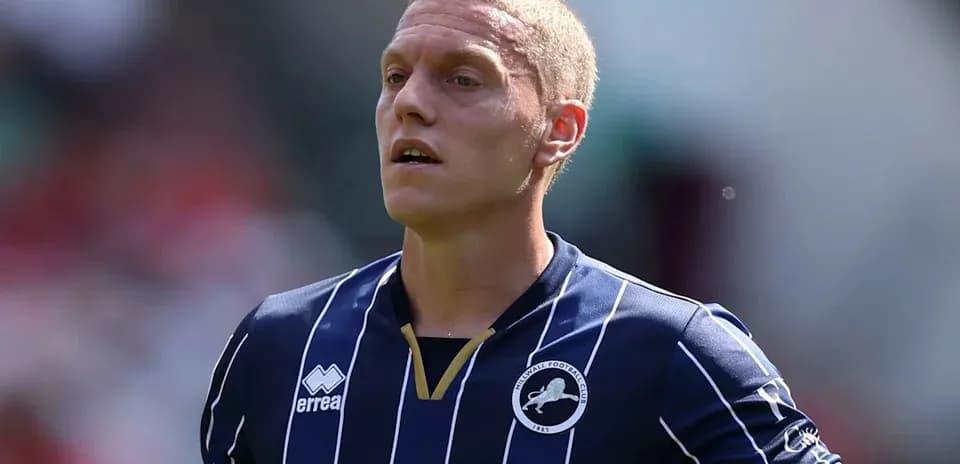 Player in Millwall FC jersey during match