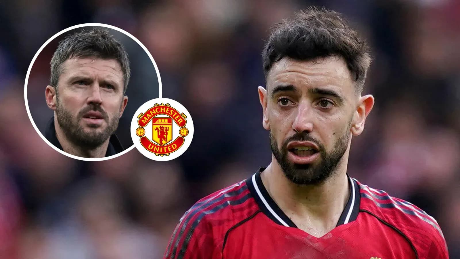 Bruno Fernandes during Manchester United match with coach
