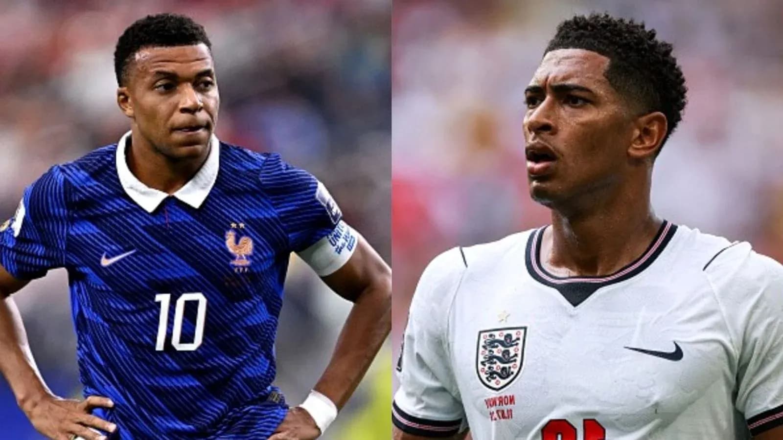 Mbappe and Bellingham during World Cup match
